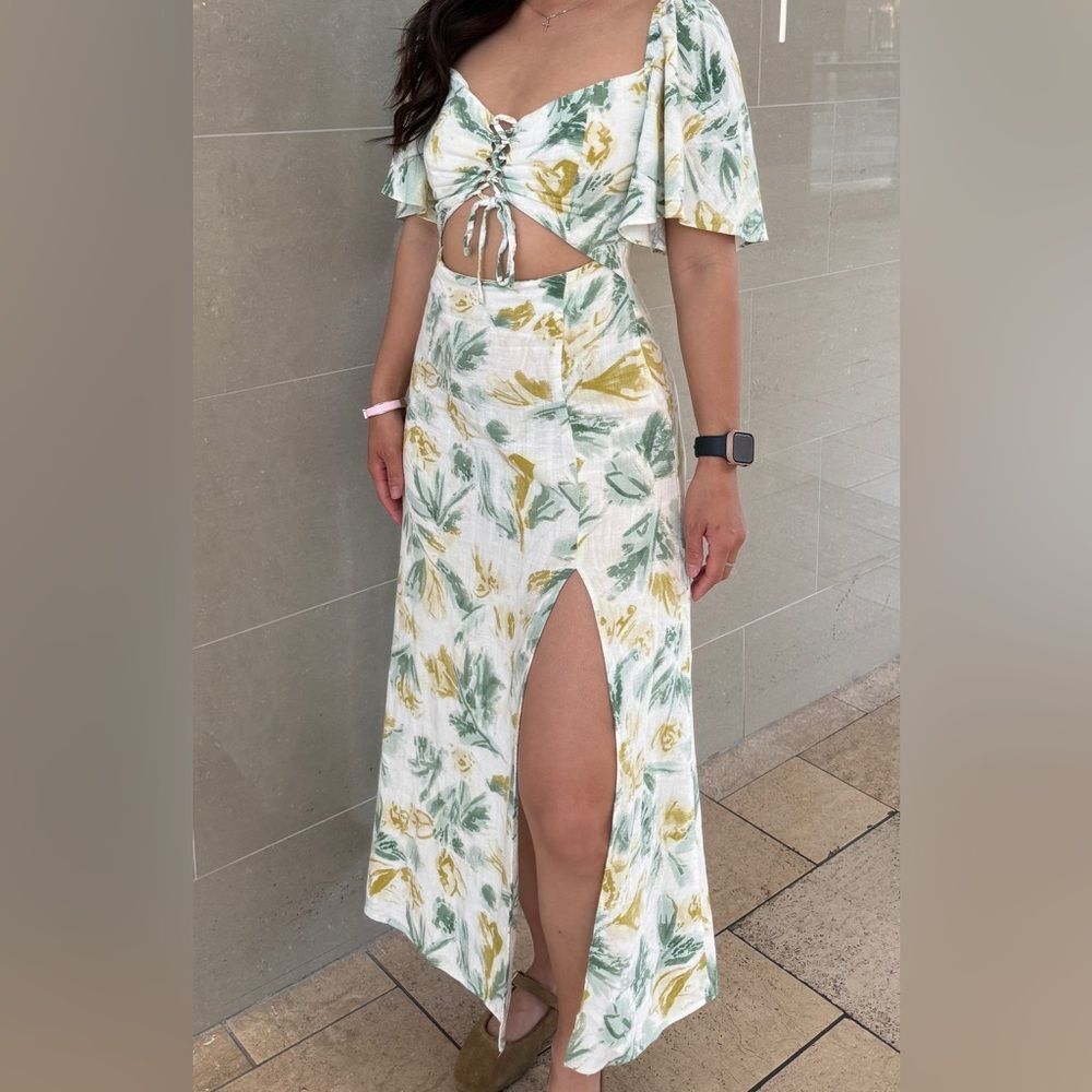 ZARA Floral Print Maxi Skirt